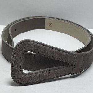 Coldwater Creek Gray Suede Belt with Cream Lining